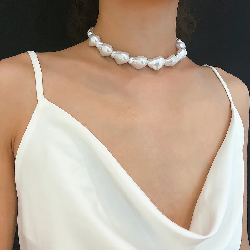 Exknl Baroque Choker Necklaces Women Short Irregular Simulated Pearl Necklace for Lady Fashion Neck Female Jewelry Gifts Collar
Exknl Baroque Choker Necklaces Women Short Irregular Simulated Pearl Necklace for Lady Fashion Neck Female Jewelry Gifts Collar