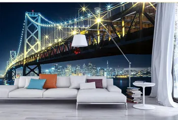 Custom Photo Wallpaper Large 3D sofa TV Background Wallpaper Mural Wall Bridge Night lighting 3D Mural Wallpaper
Custom Photo Wallpaper Large 3D sofa TV Background Wallpaper Mural Wall Bridge Night lighting 3D Mural Wallpaper