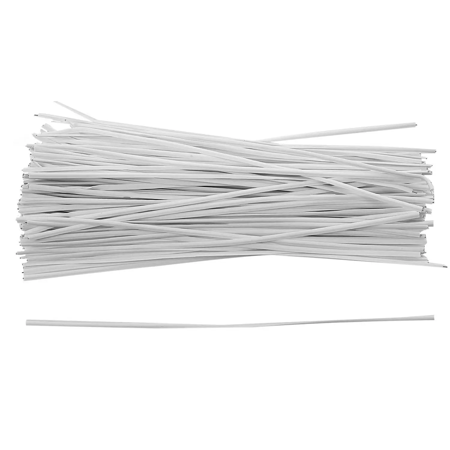 

130pcs Cable Organizer Binding Packaging Wire Twist Ties White 150x2.2mm Dropshipping