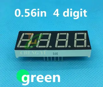 Pure Green 0.56 inch LED Display 4 Bit Digital Tube 0.56" 0.56in Common anode 7 Segment display
Pure Green 0.56 inch LED Display 4 Bit Digital Tube 0.56" 0.56in Common anode 7 Segment display