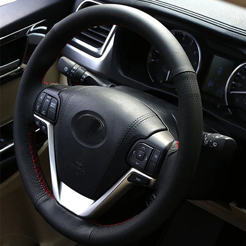Free Shipping High Quality cowhide Top Layer Leather handmade Sewing Steering wheel covers protect For Toyota Highlander
Free Shipping High Quality cowhide Top Layer Leather handmade Sewing Steering wheel covers protect For Toyota Highlander