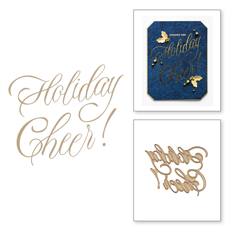 Holiday Cheer HOT FOIL PLATE Silver Metal Cutting Dies DIY Photo Embossing Die Scrapbooking Stencils Hot Stamping Foil
Holiday Cheer HOT FOIL PLATE Silver Metal Cutting Dies DIY Photo Embossing Die Scrapbooking Stencils Hot Stamping Foil