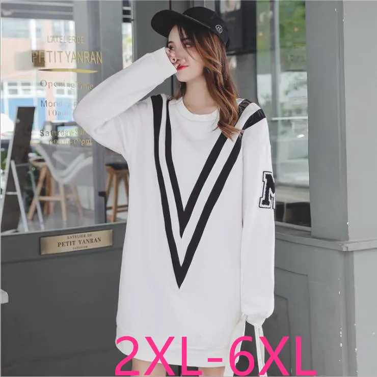 2019 plus size autumn winter women loose long sleeve top coat sweatshirts white womens large size coats tops 3XL 4XL 5XL 6XL
2019 plus size autumn winter women loose long sleeve top coat sweatshirts white womens large size coats tops 3XL 4XL 5XL 6XL