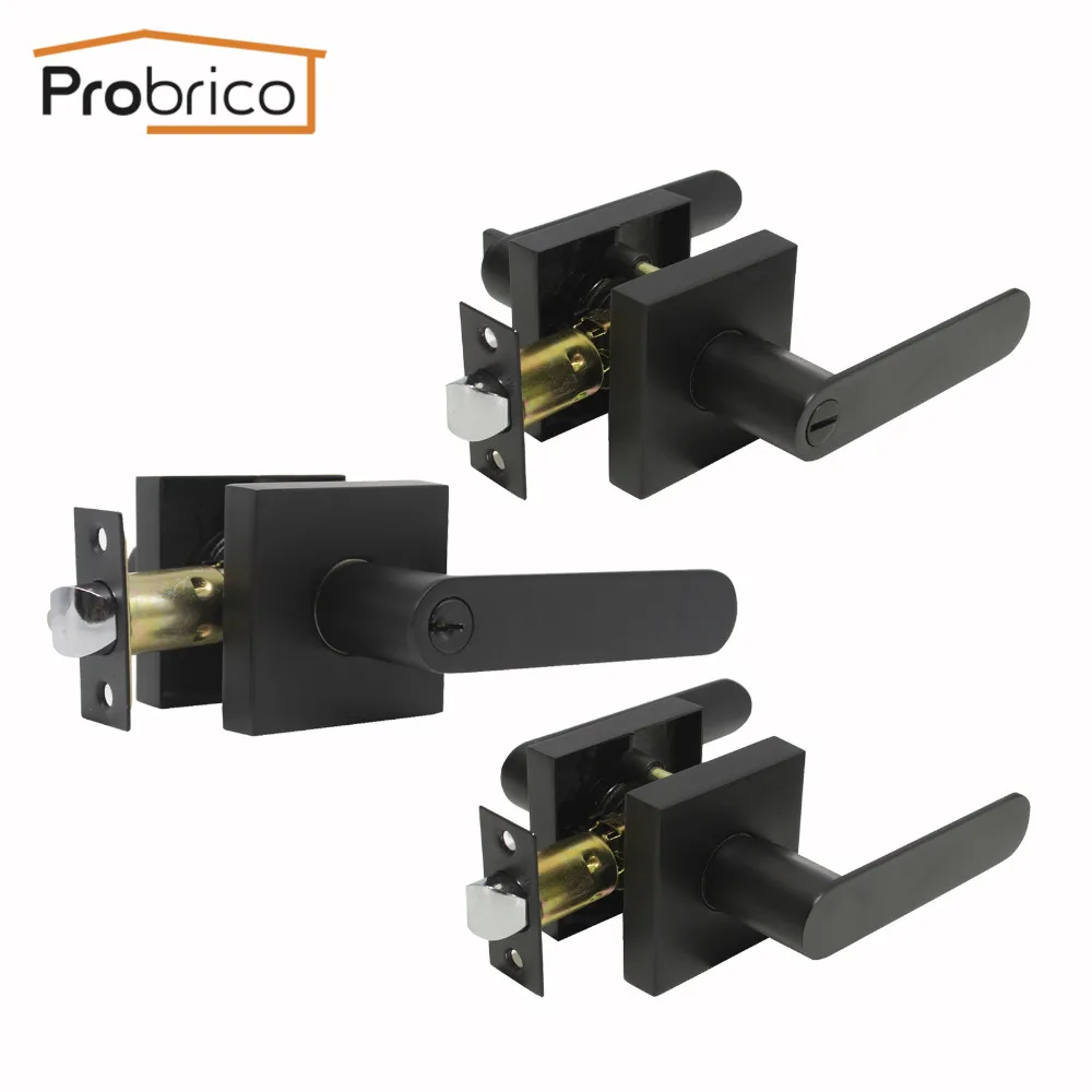 Probrico Black Door Handles Locks for Interior doors Front Back Lever with latch cylinder Entrance/Passage/Privacy Lock Hardware
Probrico Black Door Handles Locks for Interior doors Front Back Lever with latch cylinder Entrance/Passage/Privacy Lock Hardware