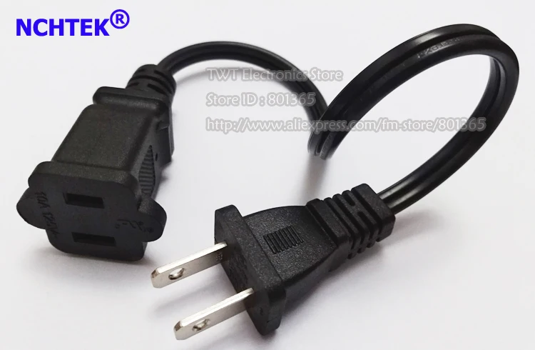 NCHTEK USA Canada 2 Prong Male to Female Power Extension Cord, Nema 1-15P/1-15R Power Cable/Free shipping/10PCS
NCHTEK USA Canada 2 Prong Male to Female Power Extension Cord, Nema 1-15P/1-15R Power Cable/Free shipping/10PCS