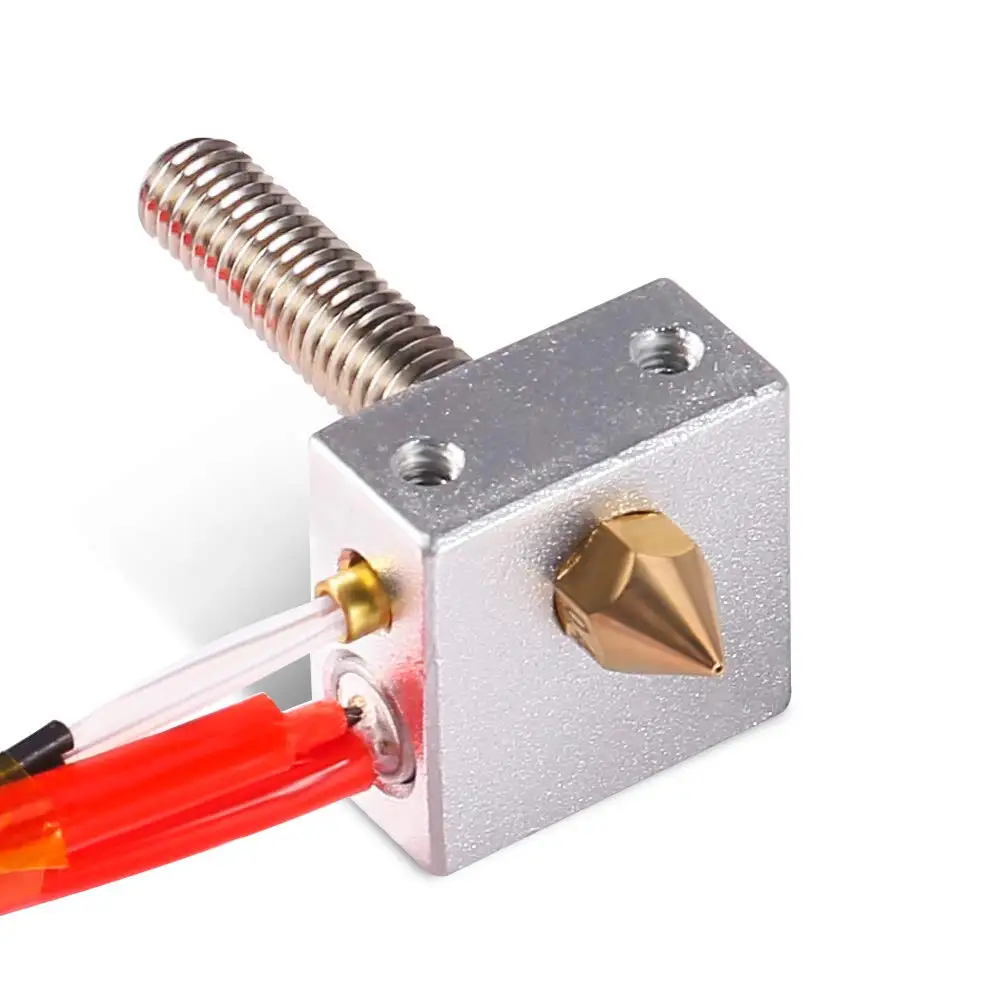 MK8 Hot End 0.4mm 3D Printer Assembled Extruder 1.75mm Brass Extruder Nozzle 30mm A8 Throat Tubing Aluminum Heater Block
MK8 Hot End 0.4mm 3D Printer Assembled Extruder 1.75mm Brass Extruder Nozzle 30mm A8 Throat Tubing Aluminum Heater Block