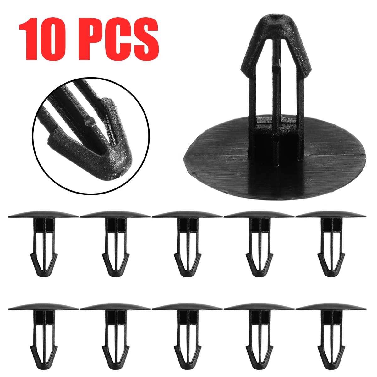 10pcs/set 6mm Hole Plastic Car Windscreen Cowl/ Scuttle Panel Retainer Fastener Trim Clip For Honda