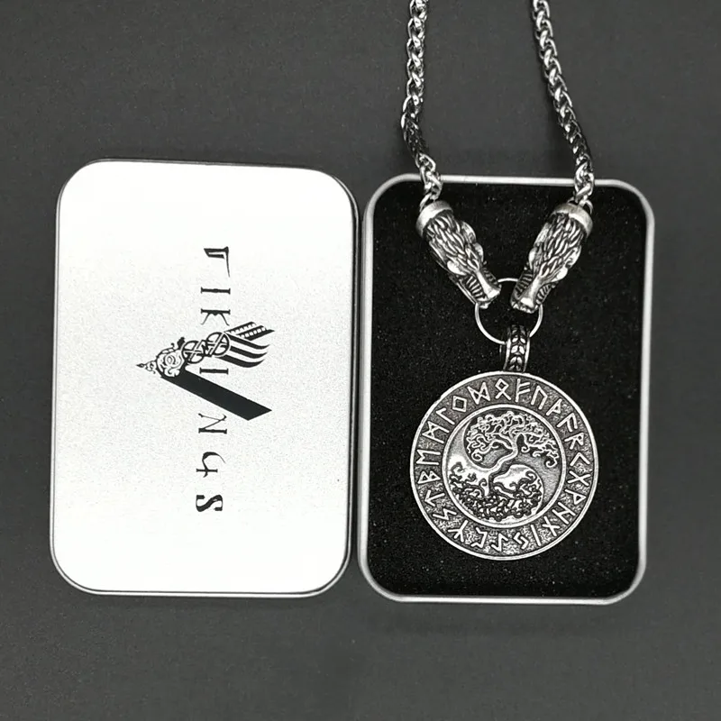 Tree of Life 24 Runes Set Odin's Wolf pendant necklace men Norse Viking Vintage Drop Shipping
Tree of Life 24 Runes Set Odin's Wolf pendant necklace men Norse Viking Vintage Drop Shipping
