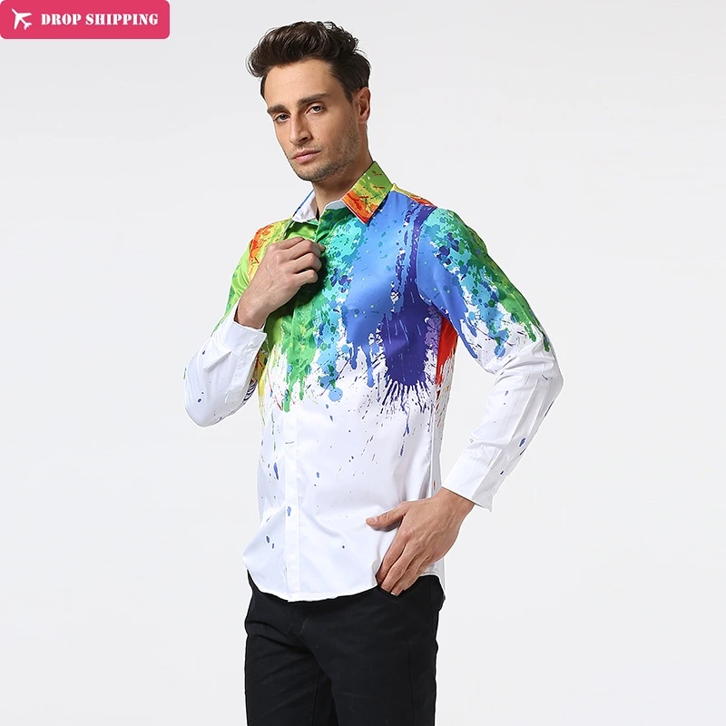 New Arrival Men Shirt Long Sleeve camisa masculina Men Print Colorful Shirt Brand-Clothing High Quality Hip Hop Fashion
New Arrival Men Shirt Long Sleeve camisa masculina Men Print Colorful Shirt Brand-Clothing High Quality Hip Hop Fashion