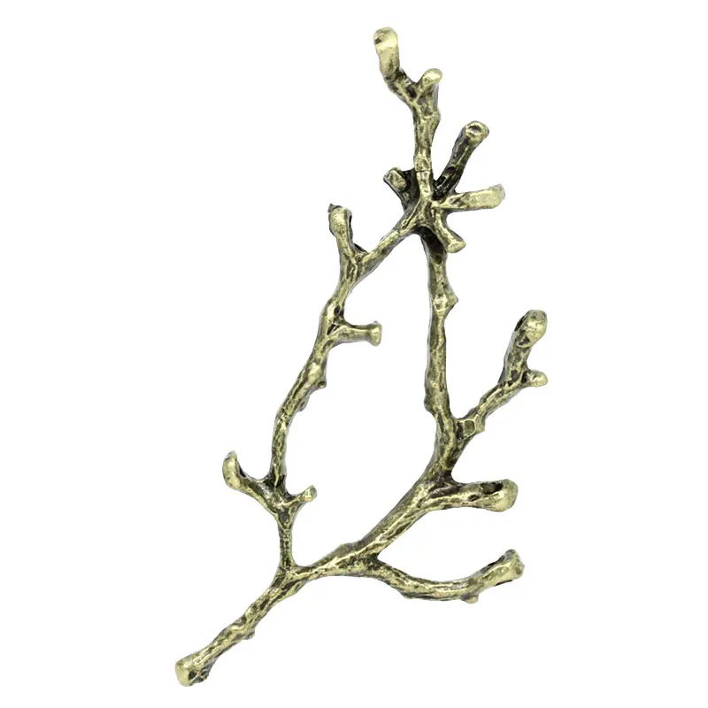 

Zinc metal alloy Connectors Findings Branch Antique Bronze Branch Pattern Color Plated 5cm-6cm x 26mm-28mm, 2 PCs new