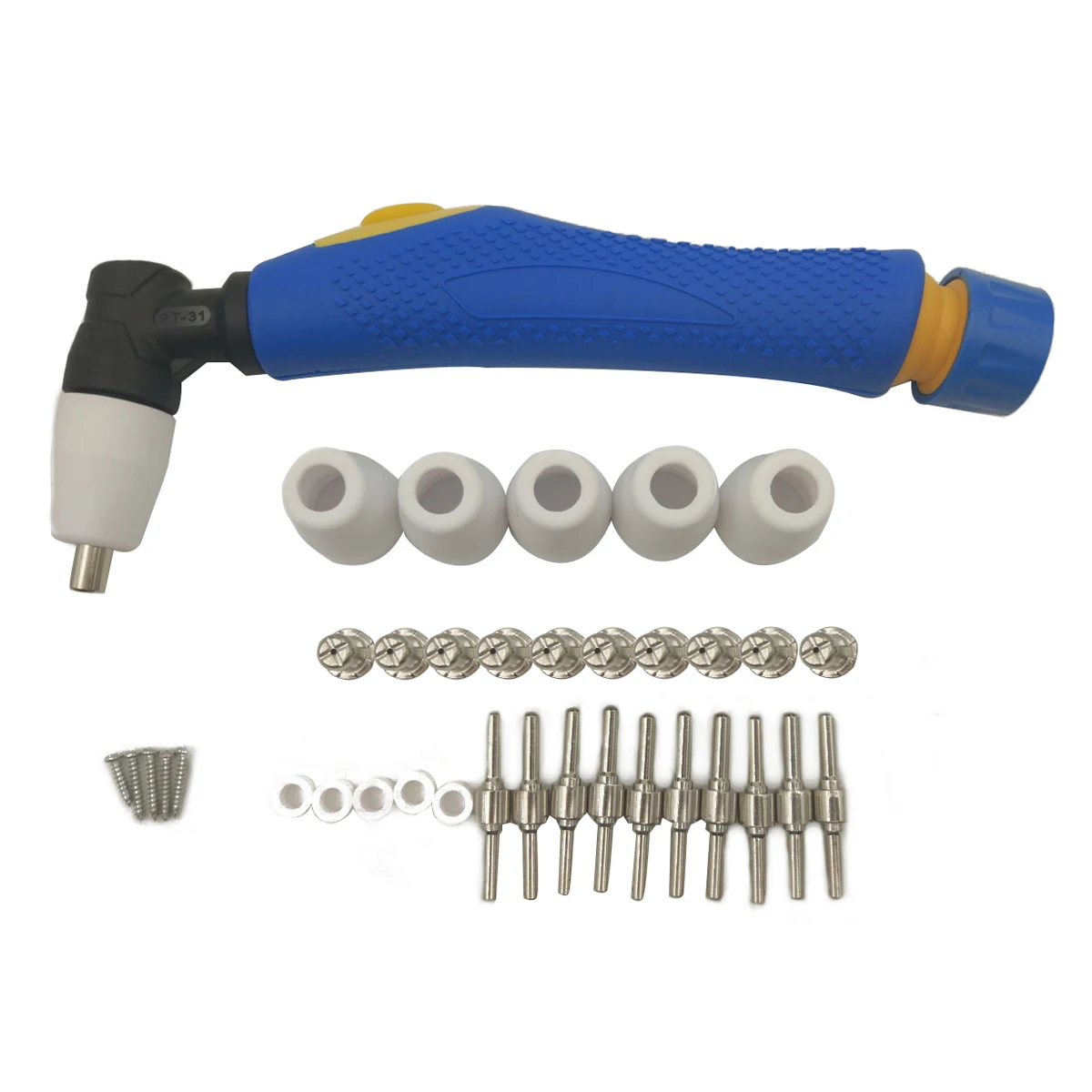 30pcs New LG-40 20072 PT-31 Air Plasma Cutter Good Thermal Conductivity Plasma Cutter Torch Body & Electrode Tip Nozzle
30pcs New LG-40 20072 PT-31 Air Plasma Cutter Good Thermal Conductivity Plasma Cutter Torch Body & Electrode Tip Nozzle