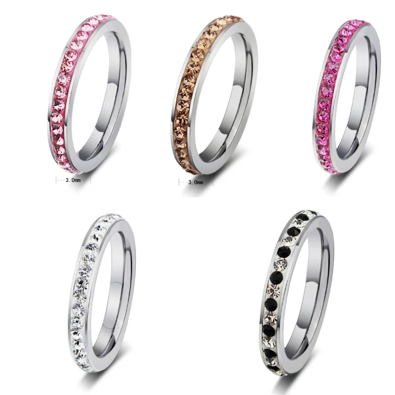 QianBei Titanium Stainless Steel Rings For Women Men 3mm zirconia wedding rings Small CZ Surround Fashion Jewelry Wholesale
QianBei Titanium Stainless Steel Rings For Women Men 3mm zirconia wedding rings Small CZ Surround Fashion Jewelry Wholesale