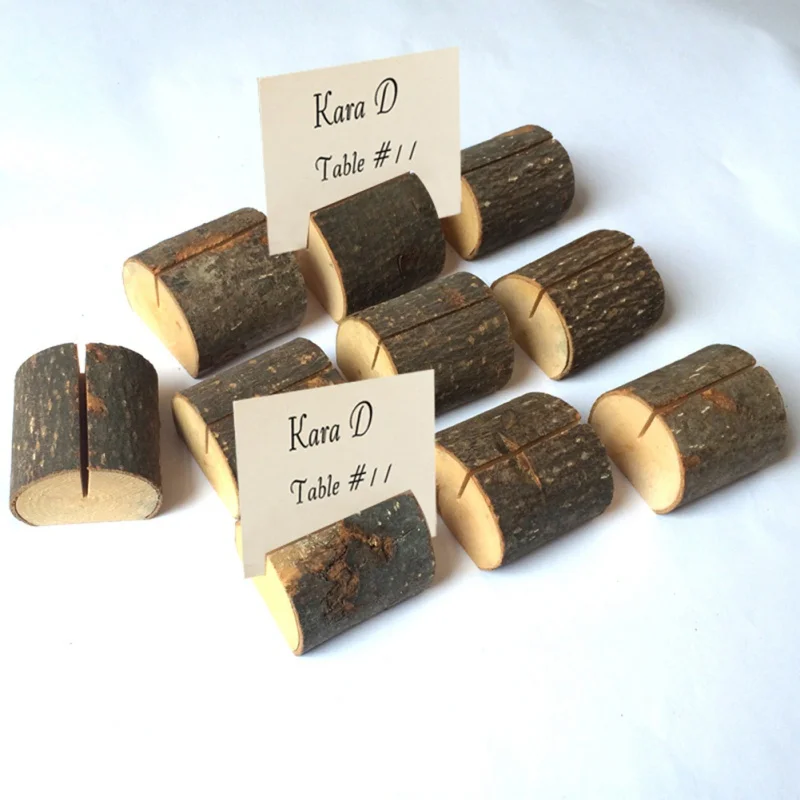10PCS Wedding Decoration Place Mark Decoration Wooden Name Place Card Holders Stump Shape Stand Table Numbers Wedding Signs
10PCS Wedding Decoration Place Mark Decoration Wooden Name Place Card Holders Stump Shape Stand Table Numbers Wedding Signs
