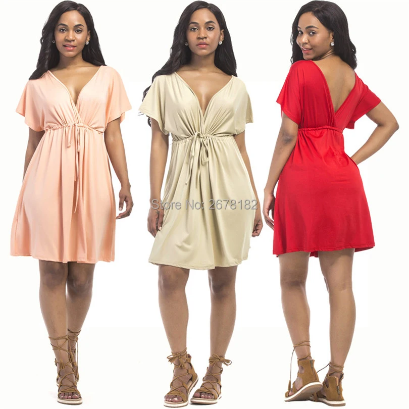Plus size 3XL 4XL 5XL women clothing short Sleeve mini party dress 2018 sexy deep v neck Club tunic summer vestidos black blue
Plus size 3XL 4XL 5XL women clothing short Sleeve mini party dress 2018 sexy deep v neck Club tunic summer vestidos black blue
