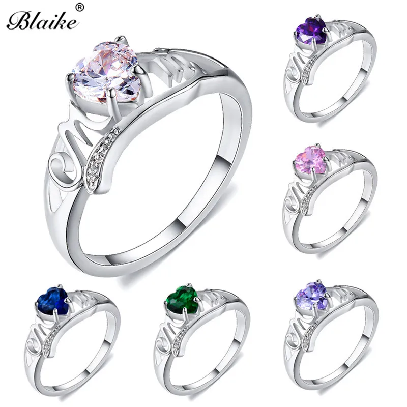 Blaike Mother's Day Seven Colors Heart Zircon Rings For Women White Gold Plate Boutique Letter M Jewelry Gifts For Mother Love
Blaike Mother's Day Seven Colors Heart Zircon Rings For Women White Gold Plate Boutique Letter M Jewelry Gifts For Mother Love