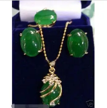 Wholesale price 16new ^^^^Jewelry green stone pendant necklace earrings ring set + Free Chain
Wholesale price 16new ^^^^Jewelry green stone pendant necklace earrings ring set + Free Chain