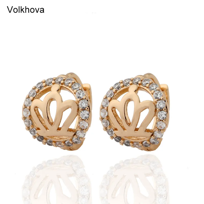 Crown Shaped Hoop Earrings For Women Elegant Hollow Out Cubic Zirconia Gold Color Party Birthday Gift Fashion Jewelry
Crown Shaped Hoop Earrings For Women Elegant Hollow Out Cubic Zirconia Gold Color Party Birthday Gift Fashion Jewelry