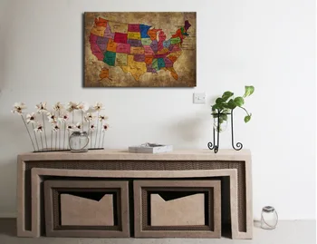 Canvas Wall Art Art US Map Painting Artwork for Office Home Wall Decor Vintage Map United States of America Drop shipping
Canvas Wall Art Art US Map Painting Artwork for Office Home Wall Decor Vintage Map United States of America Drop shipping
