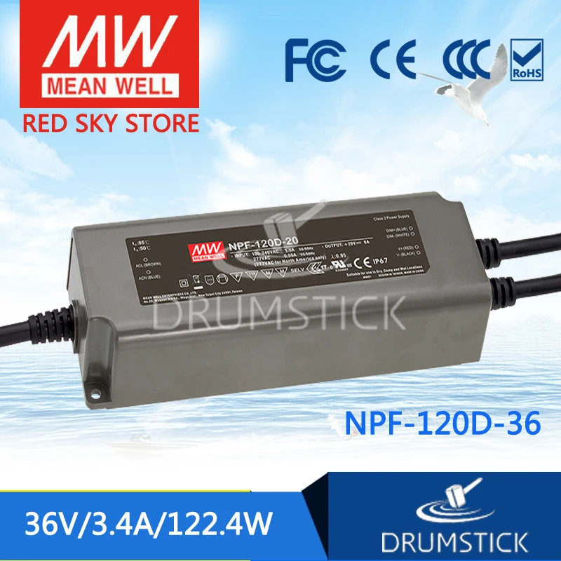 MEAN WELL NPF-120D-36 36V 3.4A meanwell NPF-120D 36V 122.4W Single Output LED Switching Power Supply
MEAN WELL NPF-120D-36 36V 3.4A meanwell NPF-120D 36V 122.4W Single Output LED Switching Power Supply