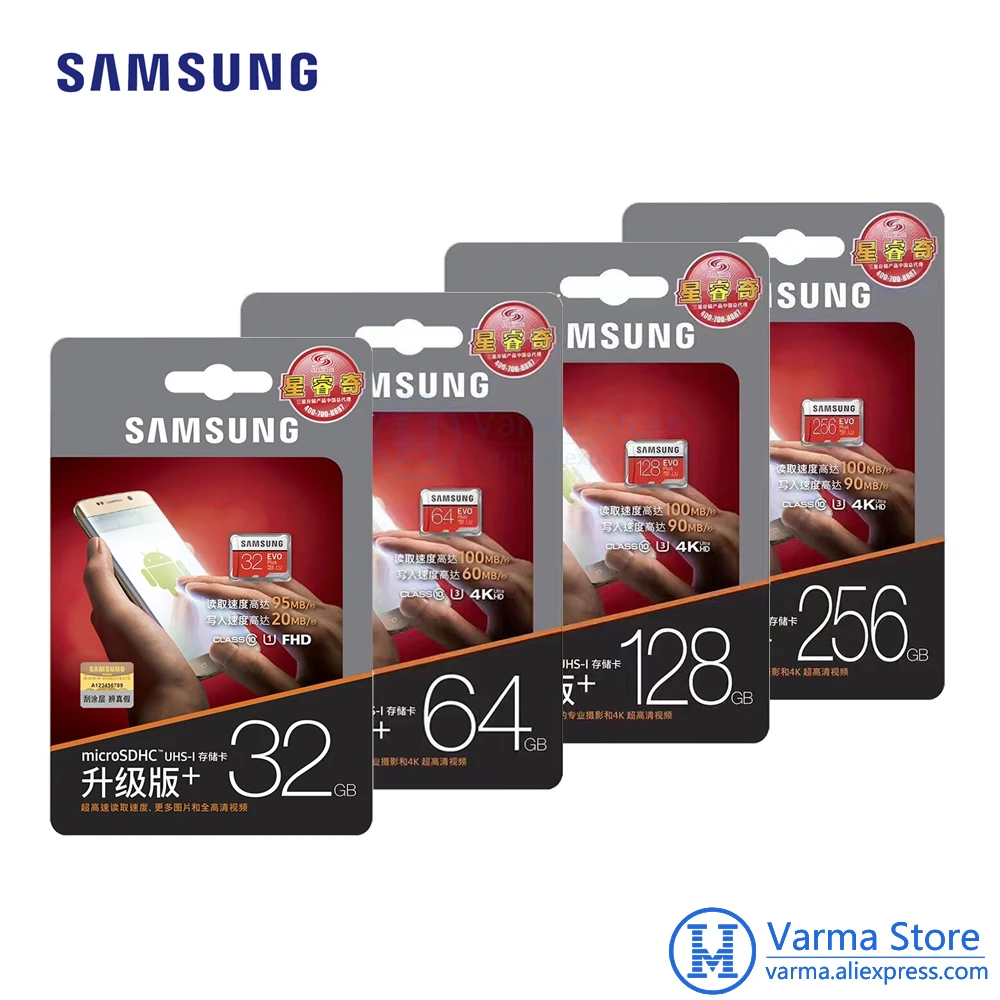 

Samsung TF Card MB-MC EVO Plus micro SD flash memory card UHS-I 32GB/U1 U3 64GB 128GB 256GB Class10 4K microSDHC microSDXC