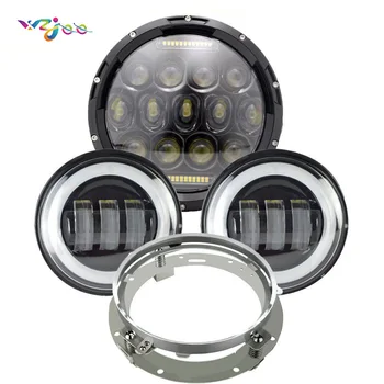 WZJOO 7inch Led Headlight White Halo Angel Eye+2pc 4.5"Inch Led Fog Lights Halo Ring DRL for Motorcycle Touring
WZJOO 7inch Led Headlight White Halo Angel Eye+2pc 4.5"Inch Led Fog Lights Halo Ring DRL for Motorcycle Touring