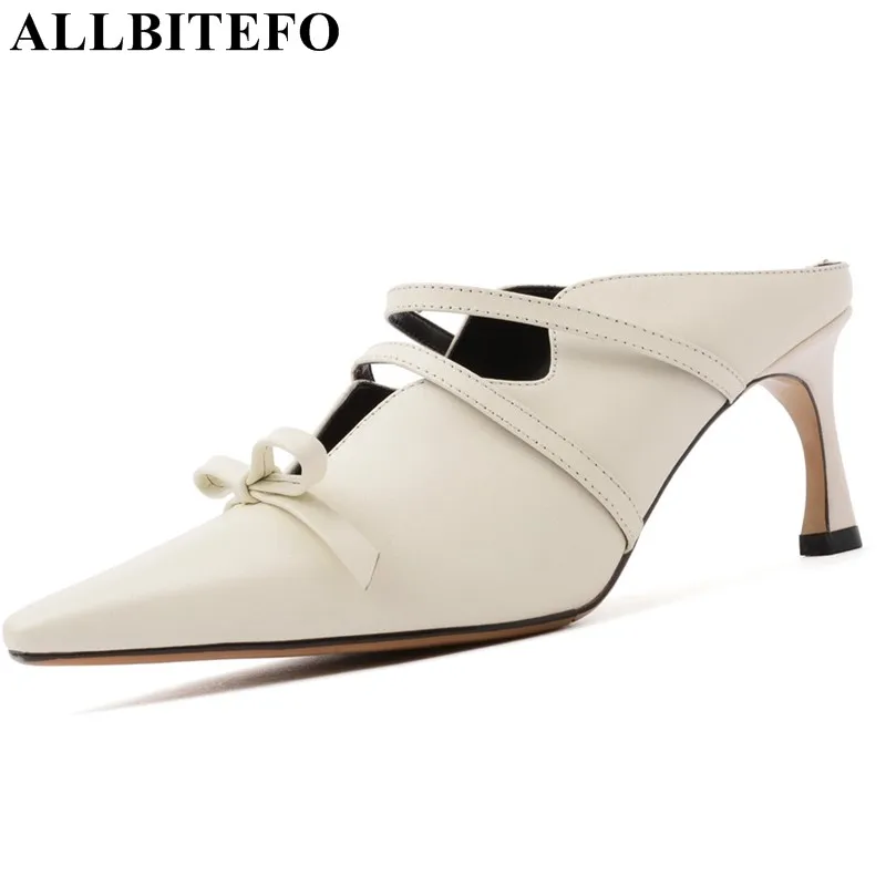 ALLBITEFO high quality genuine leather pointed toe high heel shoes sexy summer women sandals flip flops slides shoes woman
ALLBITEFO high quality genuine leather pointed toe high heel shoes sexy summer women sandals flip flops slides shoes woman