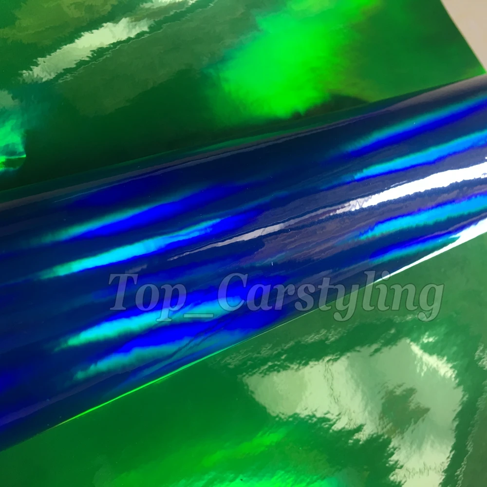 Dark Blue holographic chrome vinyl sticker wrap sheet 3M Avery Arlon Vinyl Sticker foile wrap sheet (2)