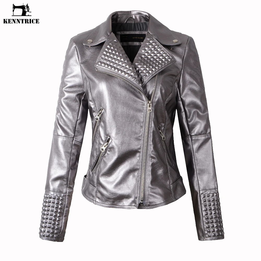 Kenntrice Classic Fashion Silver Spring Jacket Womens Short PU Motorcycle Leather Jacket For Women
Kenntrice Classic Fashion Silver Spring Jacket Womens Short PU Motorcycle Leather Jacket For Women