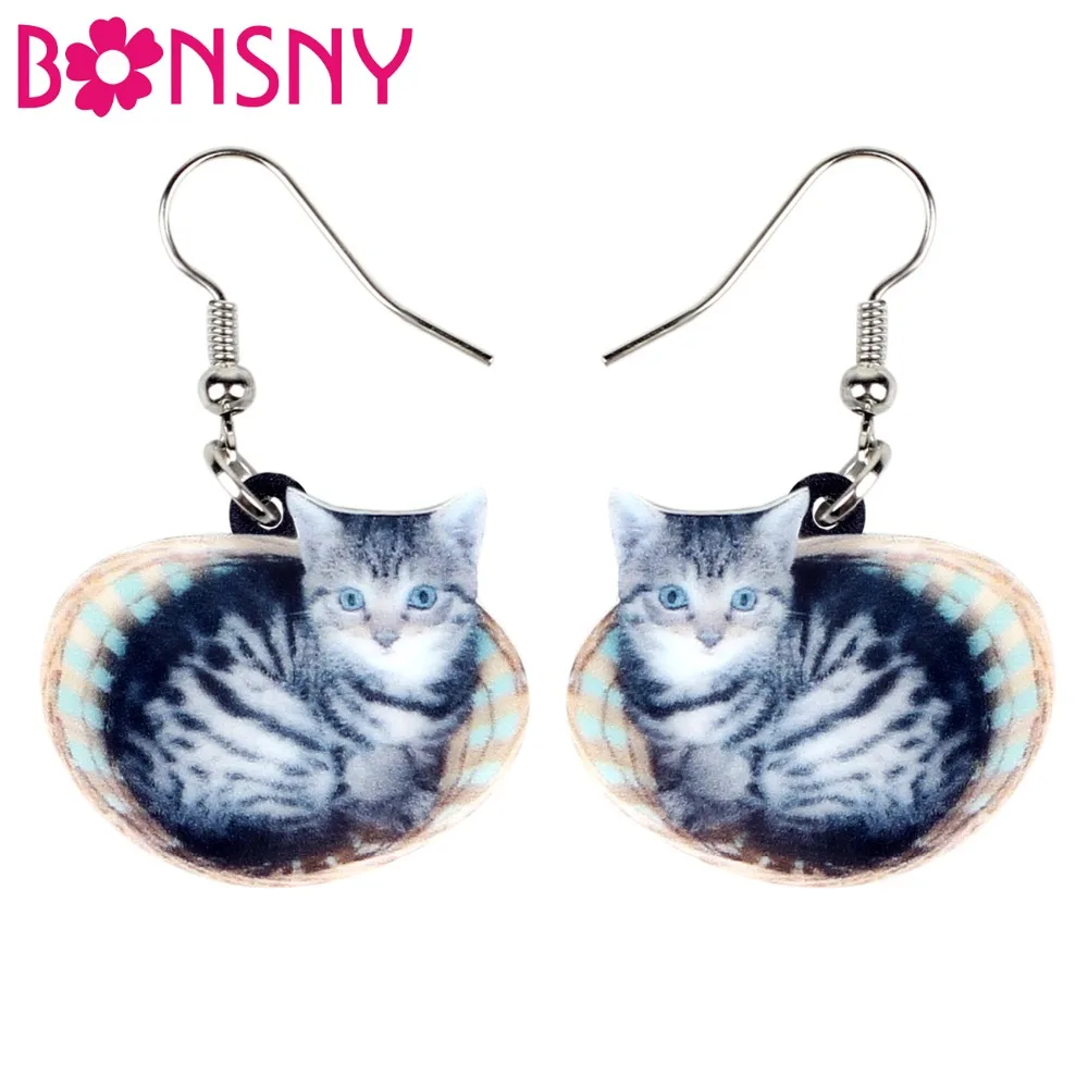 Bonsny Acrylic Sweet American Shorthair Cat Kitten Earrings Big Long Fashion Cute Animal Jewelry For Women Girls Ladies Brincos
Bonsny Acrylic Sweet American Shorthair Cat Kitten Earrings Big Long Fashion Cute Animal Jewelry For Women Girls Ladies Brincos