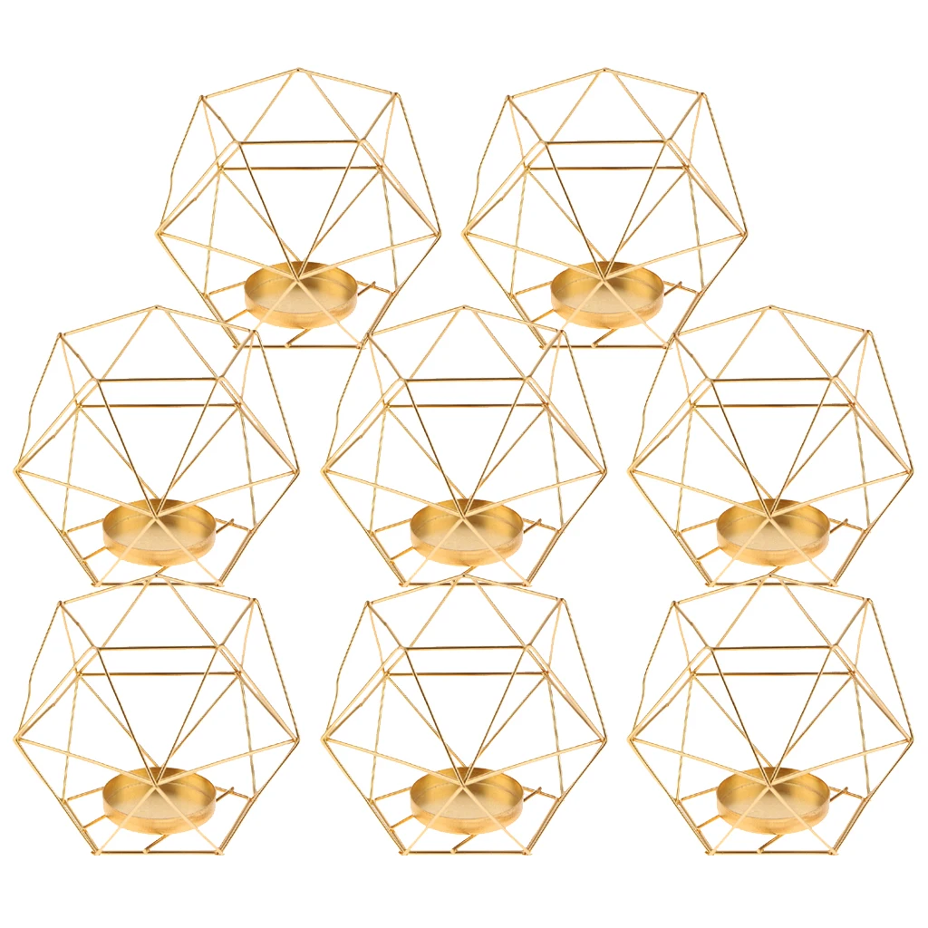 Pack-8 3D Geometric Tea Light Candle Holders Stands Wedding Centerpieces Home Decor ,Gold
Pack-8 3D Geometric Tea Light Candle Holders Stands Wedding Centerpieces Home Decor ,Gold