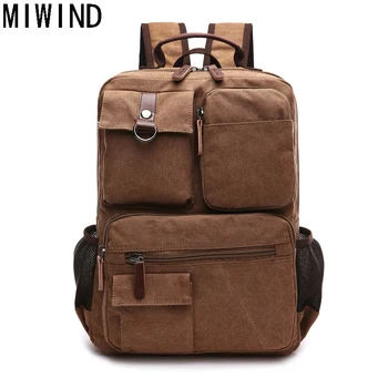 MIWIND Famous Brand Men Canvas Backpack Shoulder Bag Vintage Student School Backpack Bags for Teenagers Computer bag TMG1083
MIWIND Famous Brand Men Canvas Backpack Shoulder Bag Vintage Student School Backpack Bags for Teenagers Computer bag TMG1083