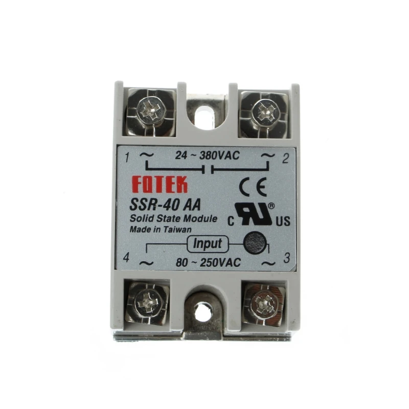 Solid State Relay Module SSR-40AA 40A 250V 80-250V DC Input 24-380VAC Output
Solid State Relay Module SSR-40AA 40A 250V 80-250V DC Input 24-380VAC Output