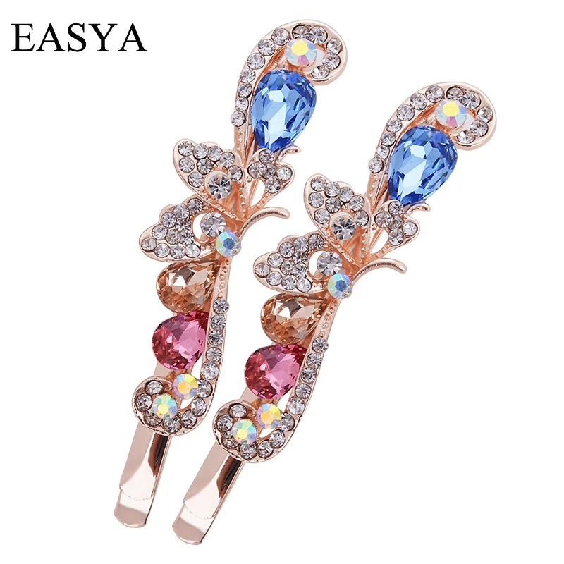 EASYA One Pair Women Girls Sparkling Hairpin Hairwear Crystal Rhinestone Butterfly Hair Clips Headwear Hair Accessories Jewelry
EASYA One Pair Women Girls Sparkling Hairpin Hairwear Crystal Rhinestone Butterfly Hair Clips Headwear Hair Accessories Jewelry