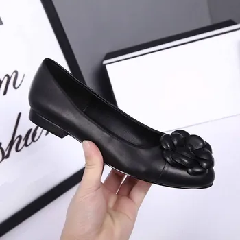Women Loafers Cubic Flower Black Apricot Flat Shoes Driving Shoes Genuine Leather Outdoor Spring Autumn Ladies Classic Flats
Women Loafers Cubic Flower Black Apricot Flat Shoes Driving Shoes Genuine Leather Outdoor Spring Autumn Ladies Classic Flats