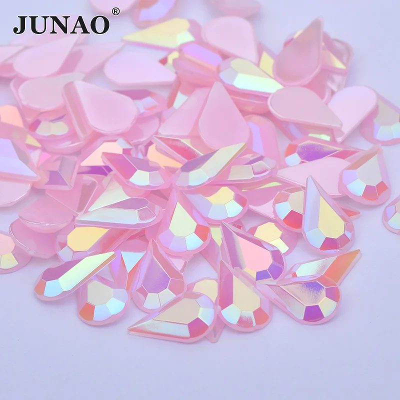 JUNAO 5x8mm 8x13mm Pink AB Crystal Drop Rhinestones Flat Back Acrylic Gems Crystal Applique Non Sewing Stones Glue On Strass
JUNAO 5x8mm 8x13mm Pink AB Crystal Drop Rhinestones Flat Back Acrylic Gems Crystal Applique Non Sewing Stones Glue On Strass