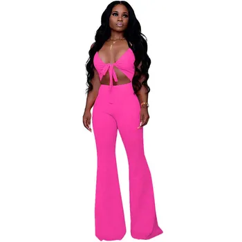 Sexy V-neck Bodycon Jumpsuit Women Spaghetti Strap Hollow Out Bow Tie Summer Romper Flare Pants Backless Party One Piece Outfits
Sexy V-neck Bodycon Jumpsuit Women Spaghetti Strap Hollow Out Bow Tie Summer Romper Flare Pants Backless Party One Piece Outfits