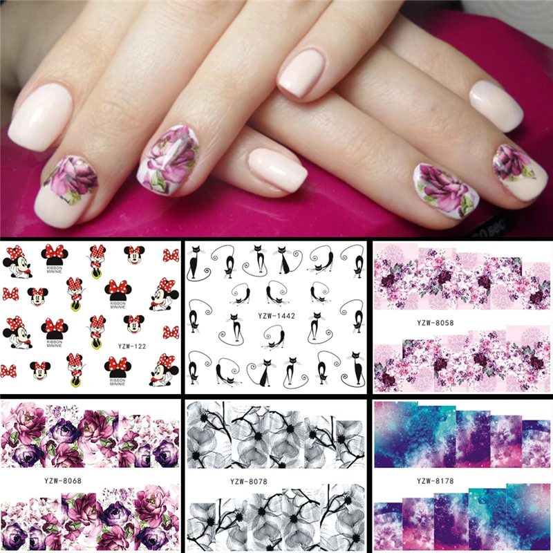 6 Design in 1 Flower Black Cute Cat Design Water Transfer Nail Art Stickers Decoration Manicure Foil Wraps Decals
6 Design in 1 Flower Black Cute Cat Design Water Transfer Nail Art Stickers Decoration Manicure Foil Wraps Decals
