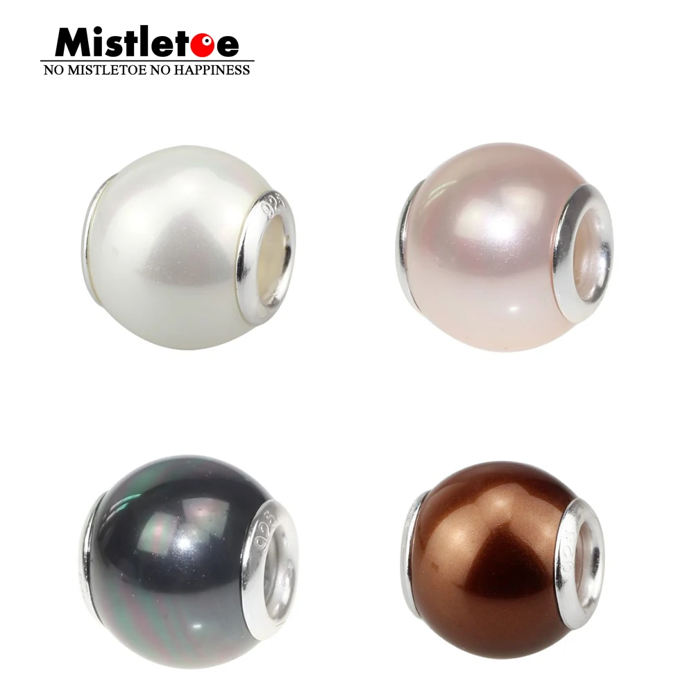 Authentic 925 Sterling Silver Colorful White Pink Pearl Charm Bead Black Brown Fits European 3.5mm Bracelet DIY Jewelry Rose
Authentic 925 Sterling Silver Colorful White Pink Pearl Charm Bead Black Brown Fits European 3.5mm Bracelet DIY Jewelry Rose