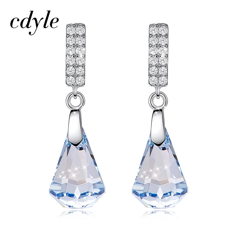 Серьги Cdyle из стерлингового серебра 925 пробы серьги с кристаллами геометрическим