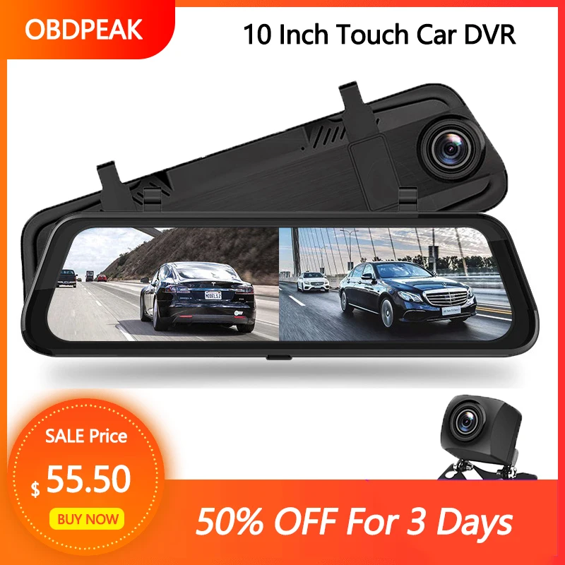 10 Inch Touch Car DVR Stream Media RearView Mirror HD 1080P Dash Cam Auto Registrator Digital Video Recorder Dual Lens Camcorder
10 Inch Touch Car DVR Stream Media RearView Mirror HD 1080P Dash Cam Auto Registrator Digital Video Recorder Dual Lens Camcorder