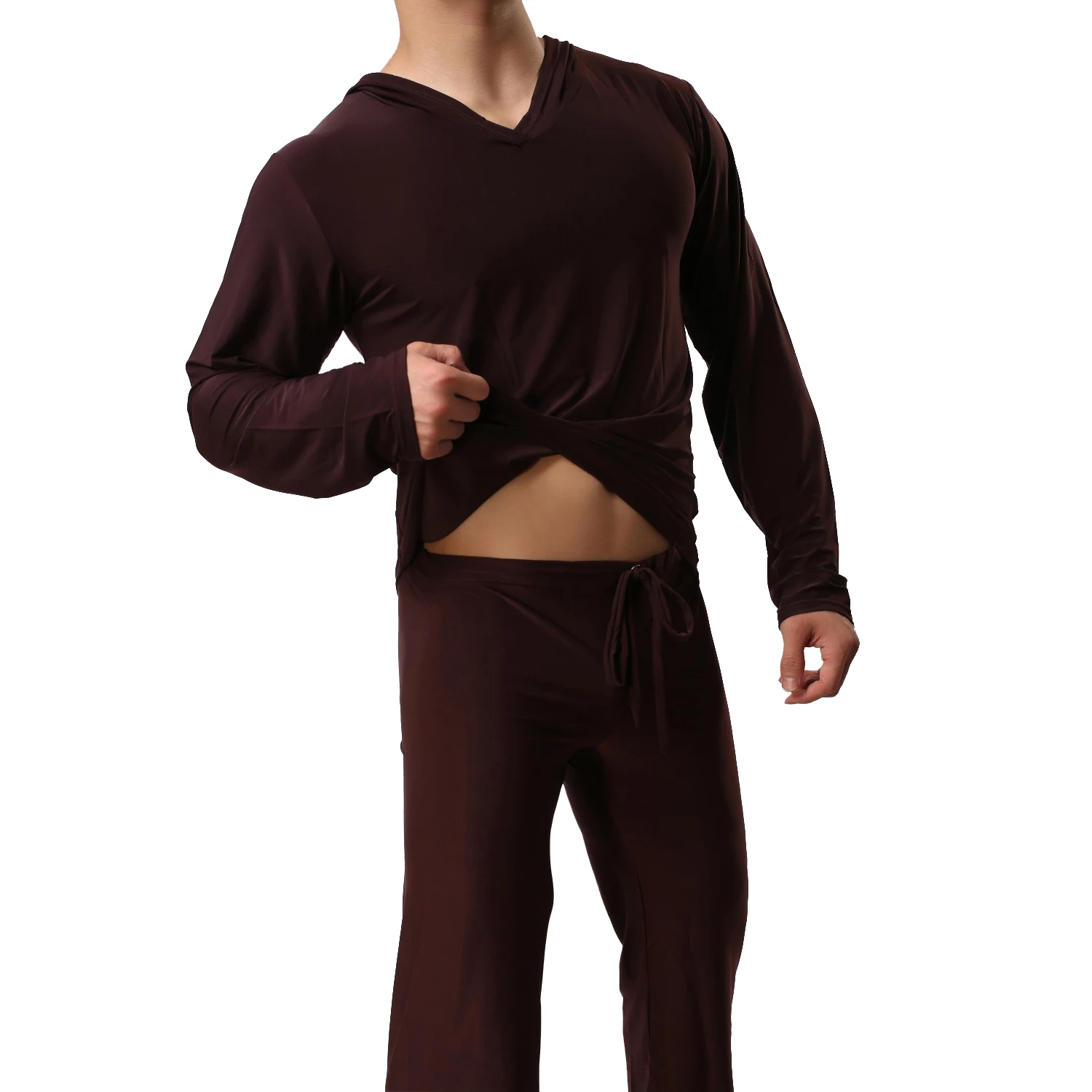 Pinky Senson Brand Clothing Sexy Men's Hoodies Sweatshirts Set Gay Wear Top Shirt Nylon Men's Sleep Homewear Pajama
Pinky Senson Brand Clothing Sexy Men's Hoodies Sweatshirts Set Gay Wear Top Shirt Nylon Men's Sleep Homewear Pajama