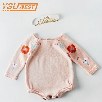 Baby Knit Romper 2019 Spring Baby Girl Romper 100% Cotton Embroidery Floral Newborn Baby Rompers Long Sleeve Infant Baby Clothes
Baby Knit Romper 2019 Spring Baby Girl Romper 100% Cotton Embroidery Floral Newborn Baby Rompers Long Sleeve Infant Baby Clothes
