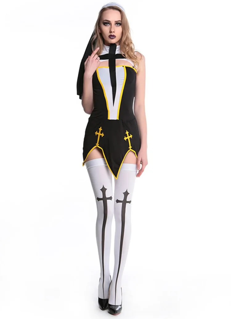 Cosplay Nuns Costume for women cross Medival Fancy Dress Halloween canival dress fancy dress fantasia anastasia costume
Cosplay Nuns Costume for women cross Medival Fancy Dress Halloween canival dress fancy dress fantasia anastasia costume