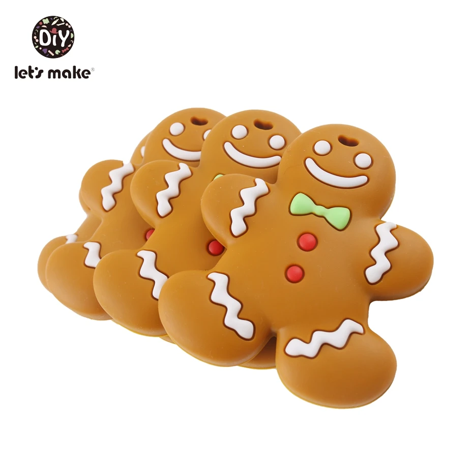 Let's make Silicone Bread Villain Teether Chewable Silicone Pendants BPA Free Gingerbread Man 5pc Nursing Halloween Baby Teether
Let's make Silicone Bread Villain Teether Chewable Silicone Pendants BPA Free Gingerbread Man 5pc Nursing Halloween Baby Teether
