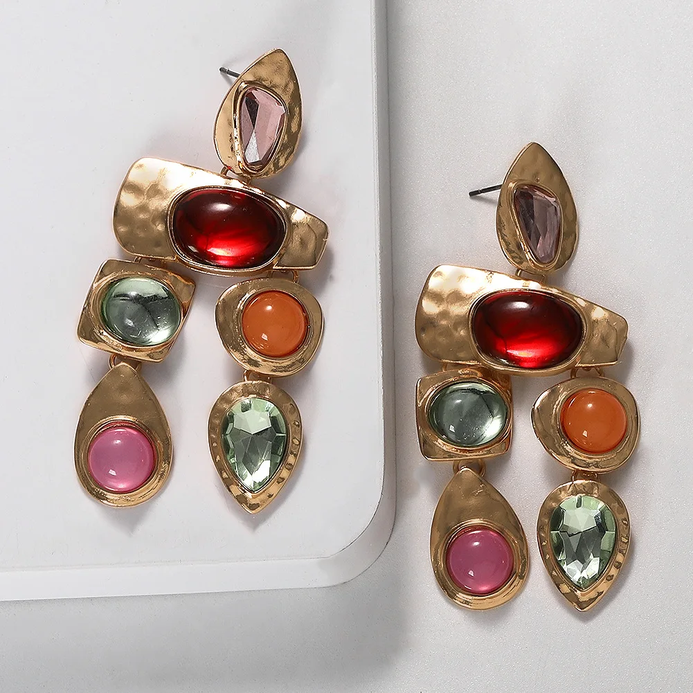 2019 ZA New Long Crystal Resin Drop Dangle Earring Vintage Gold Metal Pendant Statement Earrings For Women Party Wedding Jewelry
2019 ZA New Long Crystal Resin Drop Dangle Earring Vintage Gold Metal Pendant Statement Earrings For Women Party Wedding Jewelry