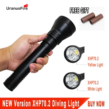 XHP70 Diving Flashlight 4000LM Underwater Torch Ultra Fire XHP70.2 LED Waterproof Lamp Light 26650 for diving fishing
XHP70 Diving Flashlight 4000LM Underwater Torch Ultra Fire XHP70.2 LED Waterproof Lamp Light 26650 for diving fishing