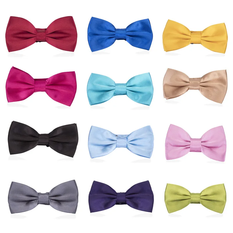 Adult Mens Red Plaid Yellow Blue Formal Pretied Elastic Necktie Accessory Bowtie