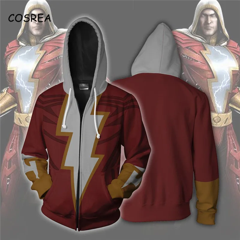 Cosplay Captain Marvel Hoodies Men Billy Batson Shazam Costume Top Coat Zipper Jacket Superman Cosplay Cropped Hoodie Halloween
Cosplay Captain Marvel Hoodies Men Billy Batson Shazam Costume Top Coat Zipper Jacket Superman Cosplay Cropped Hoodie Halloween