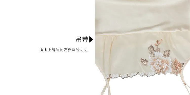 Silk Embroidery Satin Nightgown Robe Sets details