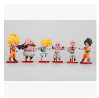 

6pcs/lot New Dragonball Z Dragon Ball DBZ Anime Goku Vegeta Piccolo Gohan super saiyan Joint Movable Action Figure Toy